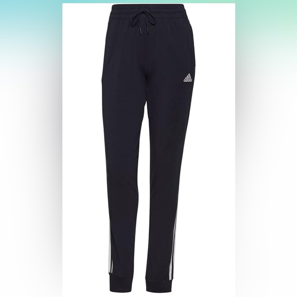 NWOT high waisted 3 stripe legs adidas small ladies joggers - Picture 3 of 14